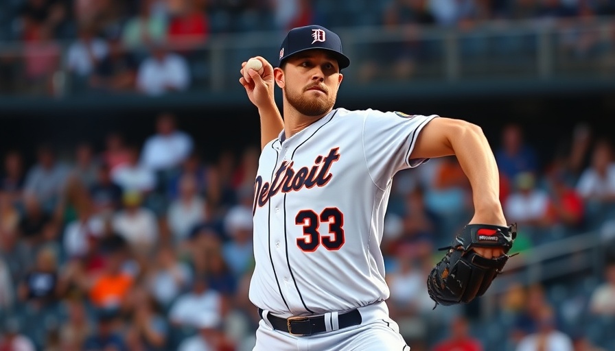 Detroit Tigers pitcher prepares for pitch, Detroit sports updates.