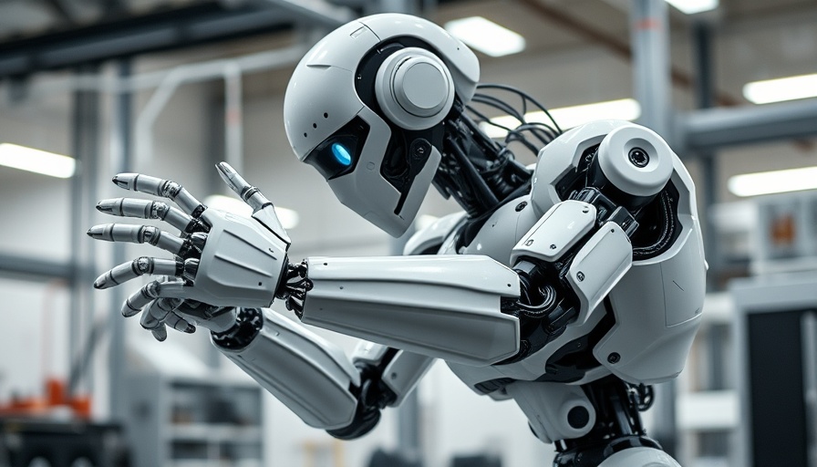 Advanced robot showcasing tasks in Detroit tech startups scene.