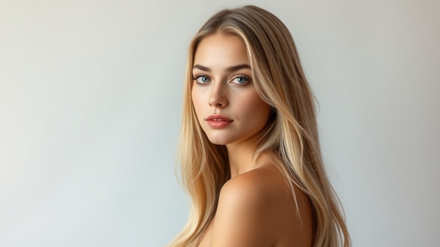 Elegant young woman posing gracefully in front of a plain backdrop.