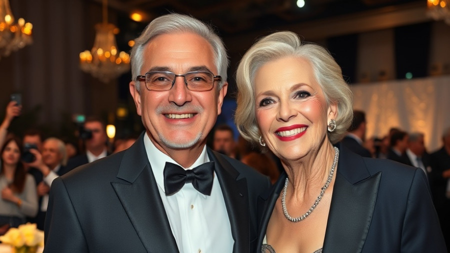 Elegant couple at an event, embodying Diane von Fürstenberg love story.