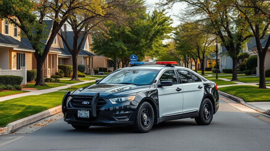 Royal Oak stabbing suspect charged with murder, police car on suburban street