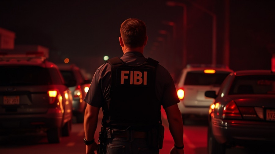 FBI agent in action during Michigan Halloween terror alert.