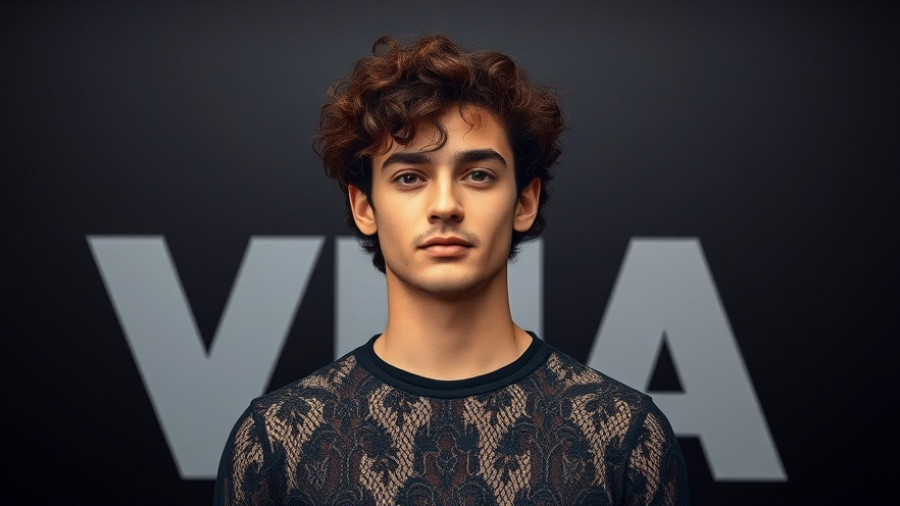 Benson Boone in a lace top at VMA event.