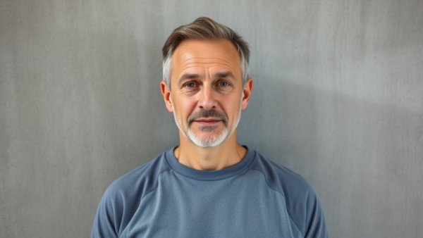 Middle-aged man in Michigan public safety context, neutral look.