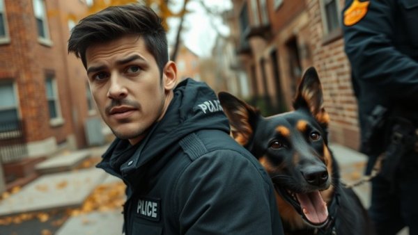 Police search for Detroit murder suspect in urban neighborhood.