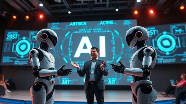 Presentation on AI innovations with humanoid robots in Michigan tech startups.