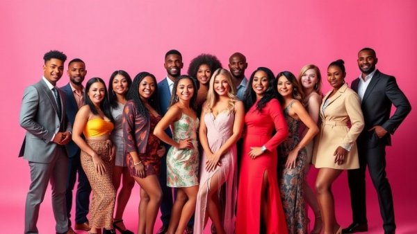 Kardashian-Jenner Thanksgiving 2025 family portrait, pink theme.