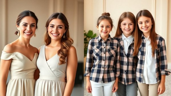 Secrets of Full House filming with Olsen twins, smiling women and young twins in image collage.