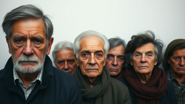 Detroit crime reports: solemn individuals with dim lighting.