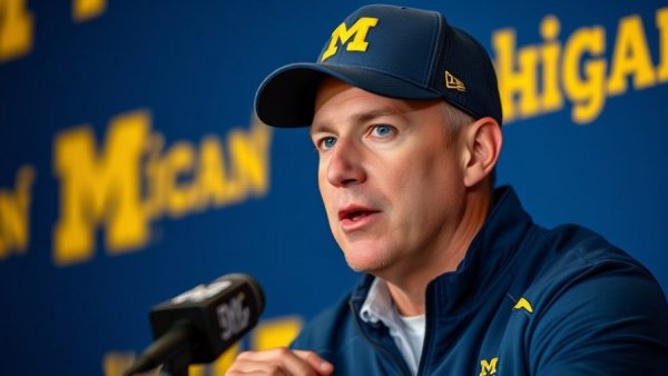 Michigan Athletics investigation press conference with team representative.