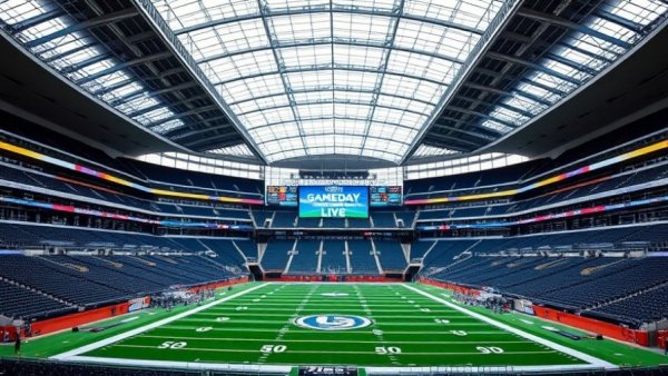 Detroit Lions vs Rams predictions at SoFi Stadium, wide view.