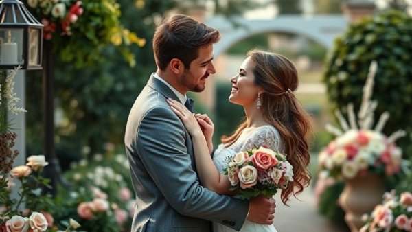 Rumored Taylor Swift and Travis Kelce wedding details in elegant garden setting.