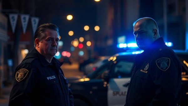 Detroit local news: Police officers at Christmas Eve crime scene.