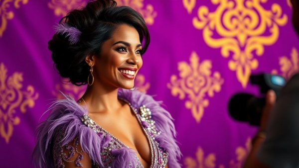 Jennifer Lopez family support Vegas residency event, glamorous look.