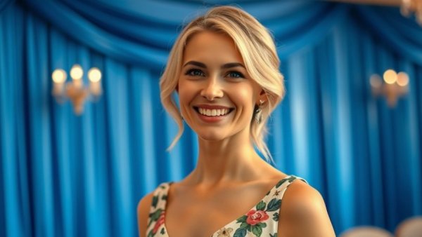 Elegant blonde woman at event, linked to Fanning sisters real names.