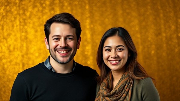 Keith Urban Living Rumors: Two individuals, elegant background.