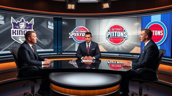 Detroit sports updates featuring TV hosts and team logos.