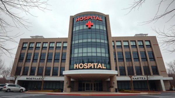 Corewell Health hospital building exterior during strike vote.