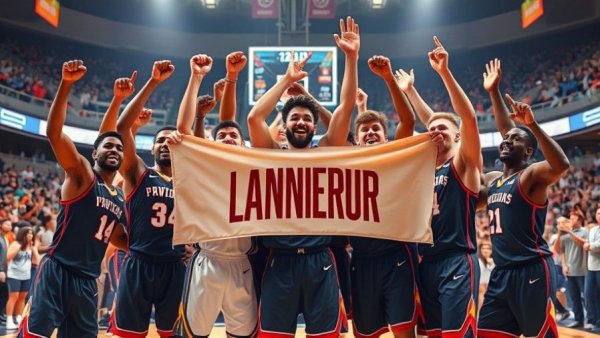Michigan basketball team celebrates reaching Final Four, excited players.
