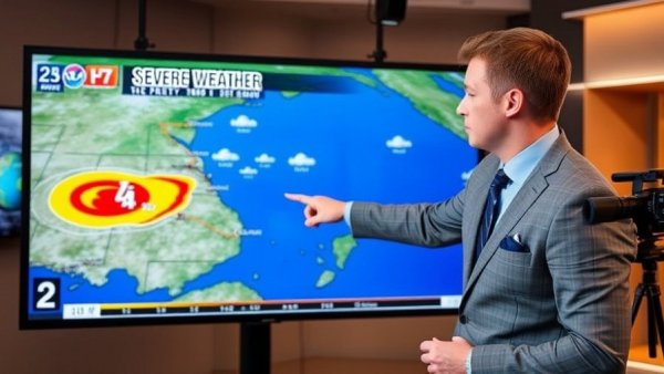 Metro Detroit weather alerts broadcast showing severe weather map.