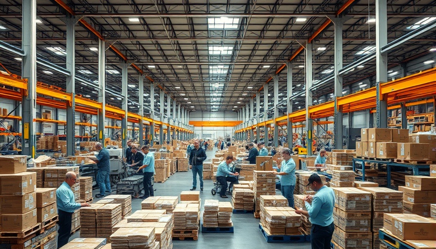 Interior view of a busy warehouse showcasing small business growth in Michigan.