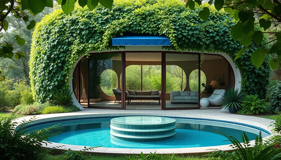 Circular Michigan home with ivy exterior and unique features.