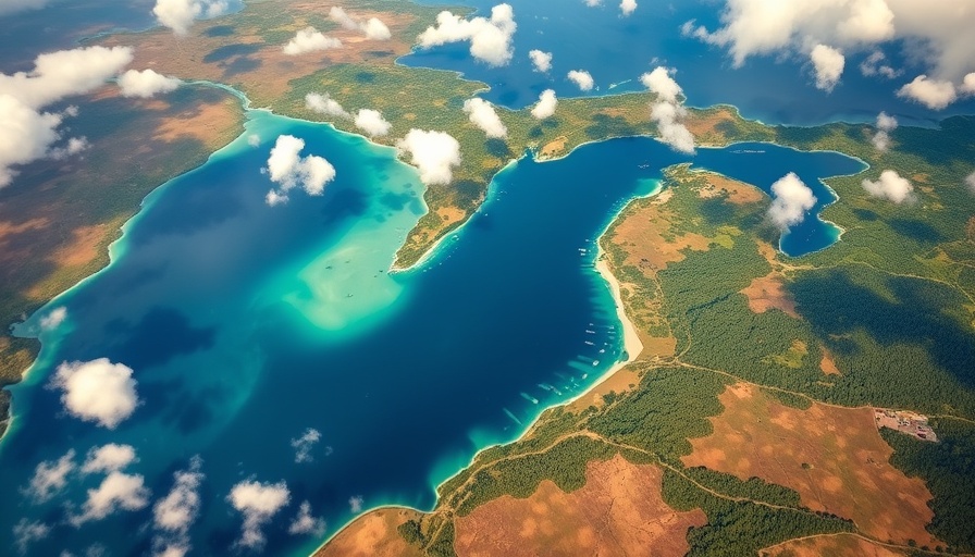 Vivid aerial view of Michigan and Great Lakes region.