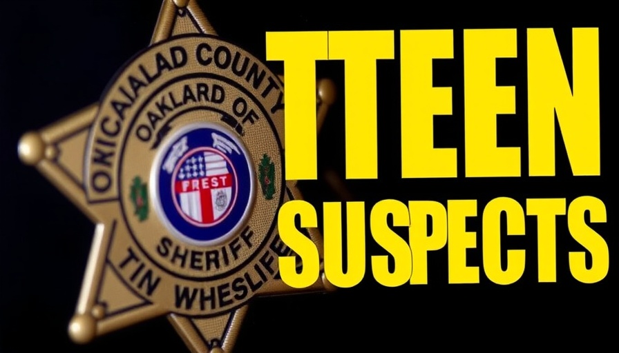Detroit local news graphic featuring Oakland County Sheriff's emblem.