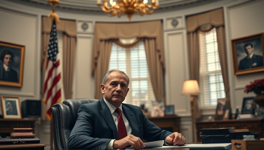 Male figure seated at desk in elaborate office setting, representing Detroit local news focus.