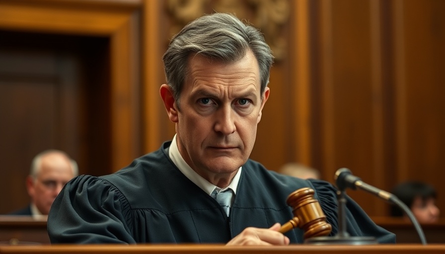 Judge in court discussing Detroit crime reports, courtroom scene.