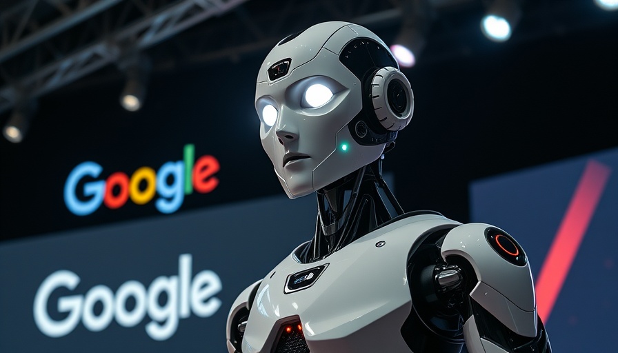Google AI Innovations Michigan presentation features futuristic humanoid.