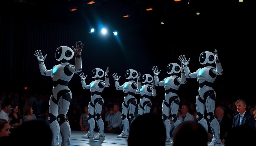 Detroit tech startups and artificial intelligence showcased in futuristic robot display.