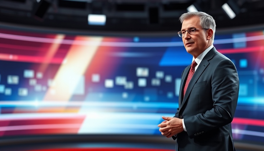 Michigan breaking news segment by formal newscaster in studio.