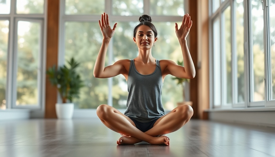 Woman practicing yoga in a serene room for a mental health break.