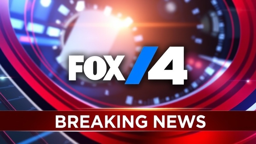 Dynamic breaking news graphic showcasing Fox 4 logo for Kansas City community news.