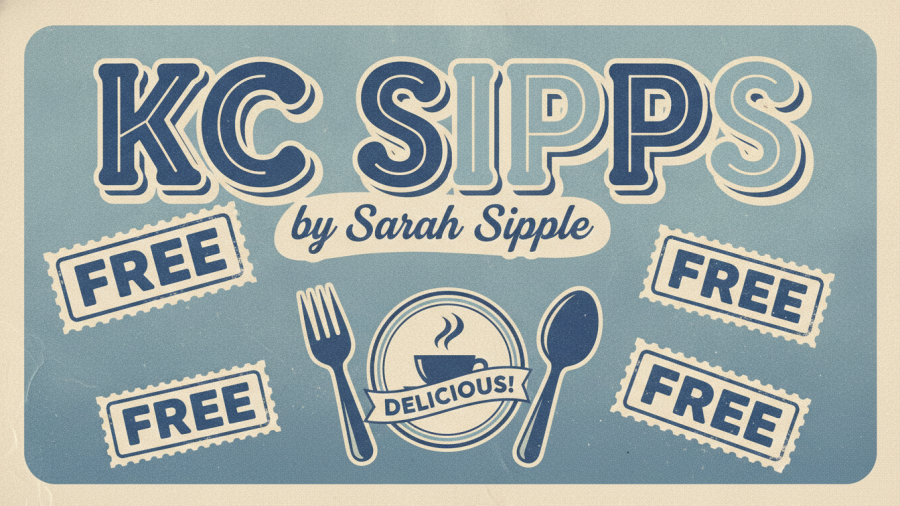 Vintage KC SIPPS poster promoting Kansas City restaurants and local food events.