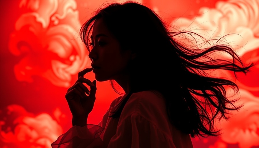 Silhouette of person against red background reimagining classic stories in theater.