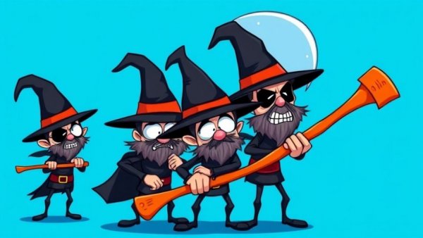 Tomi Ungerer Kansas City symposium whimsical illustration of three robbers.