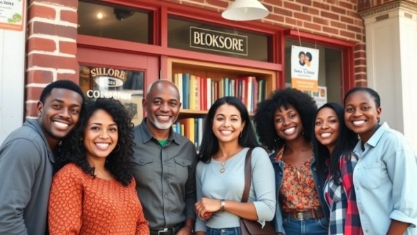 Community showing support at local bookstore, importance of community in local bookstores.