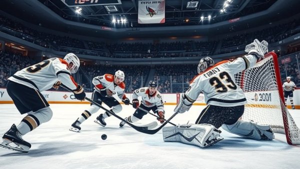 Kansas City Mavericks vs Idaho Steelheads hockey game in action.