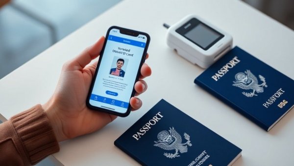 US passport info in Apple Wallet on smartphone screen, demonstrating digital identification.