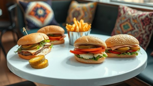 Kansas City events - gourmet sandwiches and snacks in a cozy cafe.