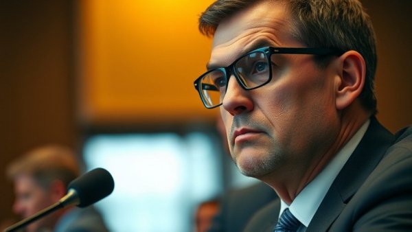 Serious businessman at meeting discussing AI spending irrationality.