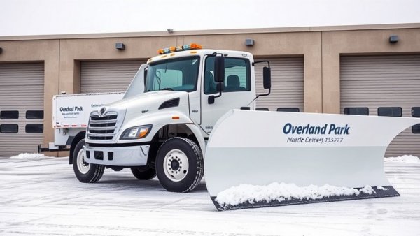 Overland Park snowplow for Kansas City neighborhoods in winter.