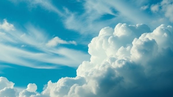 Weather forecast screen with cloud background, Kansas City neighborhoods.