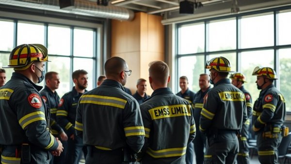 EMS and Fire personnel training session in Kansas City neighborhoods.