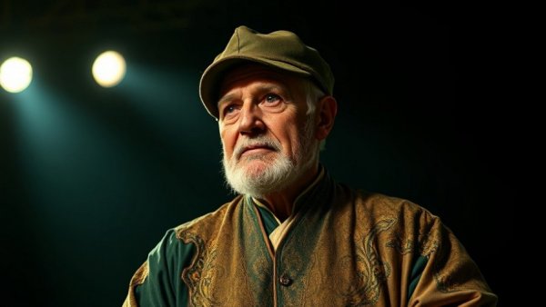 Kansas City's Scrooge retiring in theatrical attire.