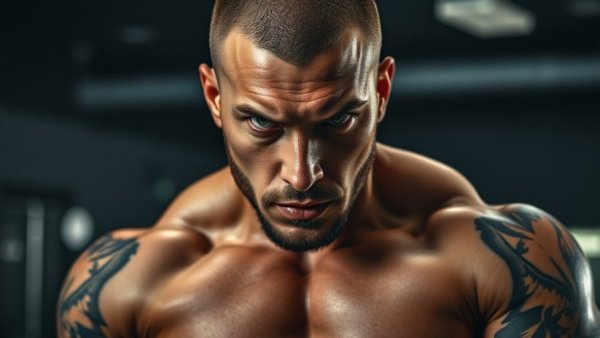 Fitness motivation for strength and determination indoors.