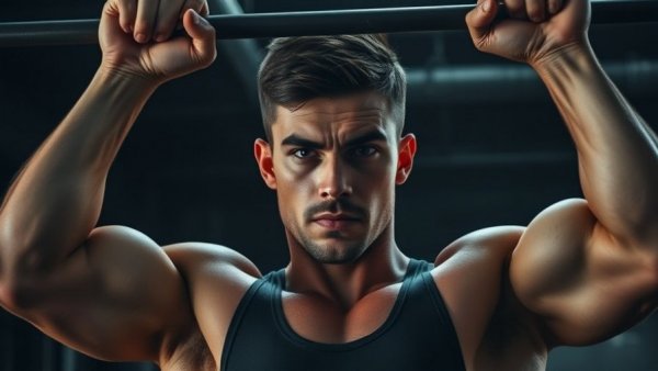 Determined athlete training in gym for NASCAR comeback.