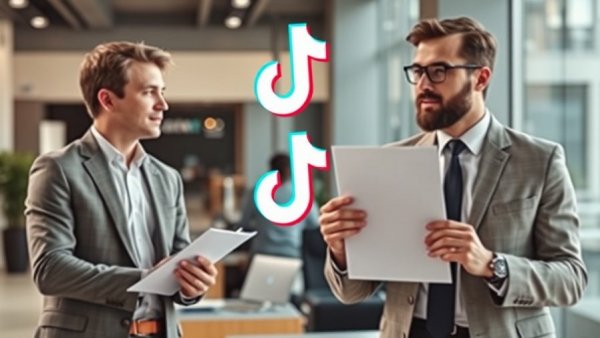 TikTok Sale US Operations: CEO and signed order display with logo.